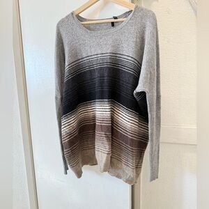 Quotation 100% pure cashmere striped sweater size small